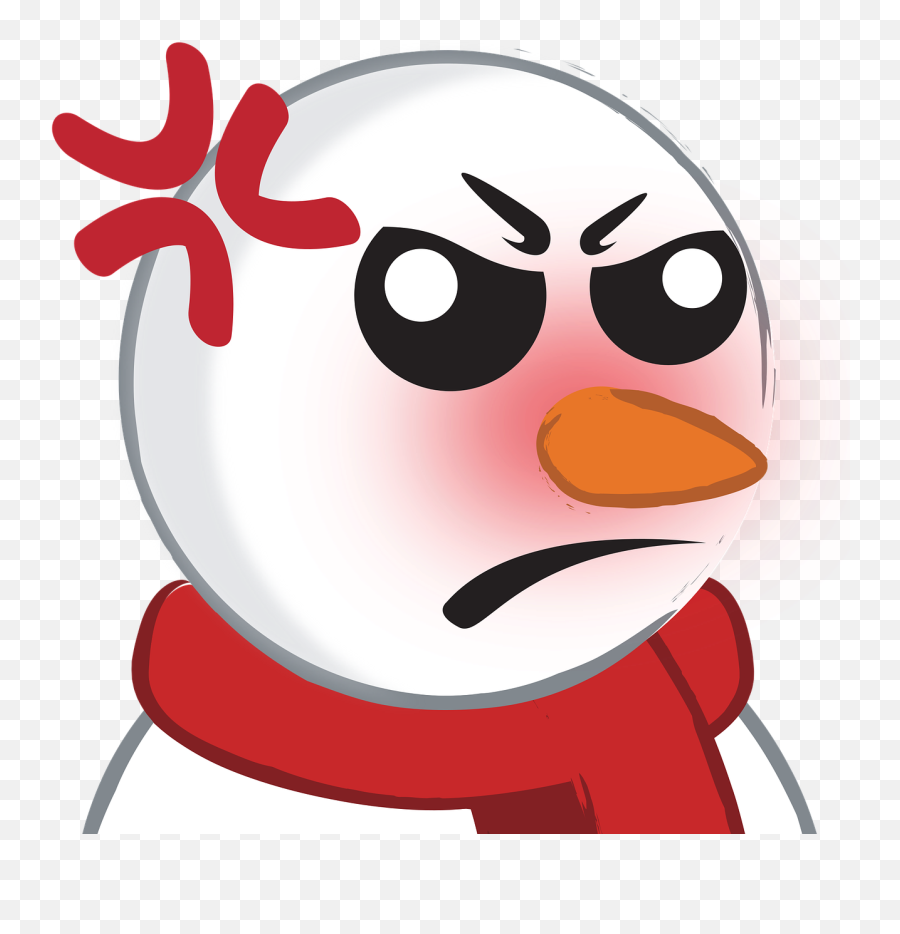 Snowman Avatar Angry - Muñeco De Nieve Enojado Emoji,Character Emojis