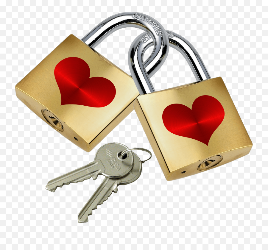 Locks With Hearts Clipart Free Download Transparent Png - Padlock Png Emoji,Golden Heart Emoji