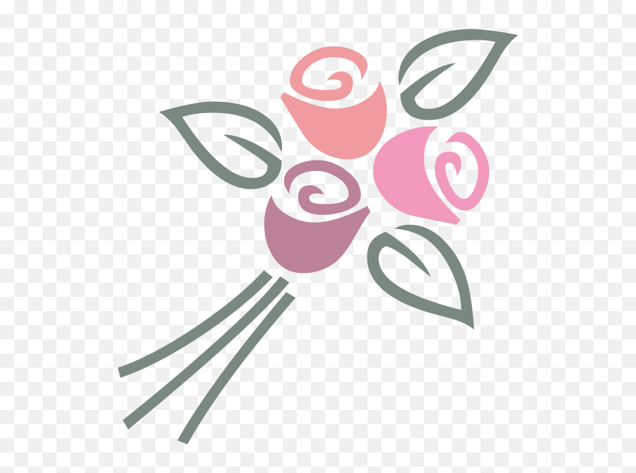 Bouquet Of 3 Roses - Simple Bouquet Bouquet Of Roses Clipart Emoji,Bouquet Of Flowers Emoji
