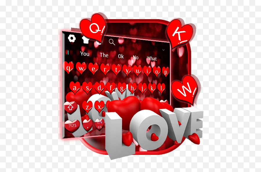 Red Glitter Love Keyboard For Android - Download Cafe Bazaar Girly Emoji,Red Heart Emoji Android