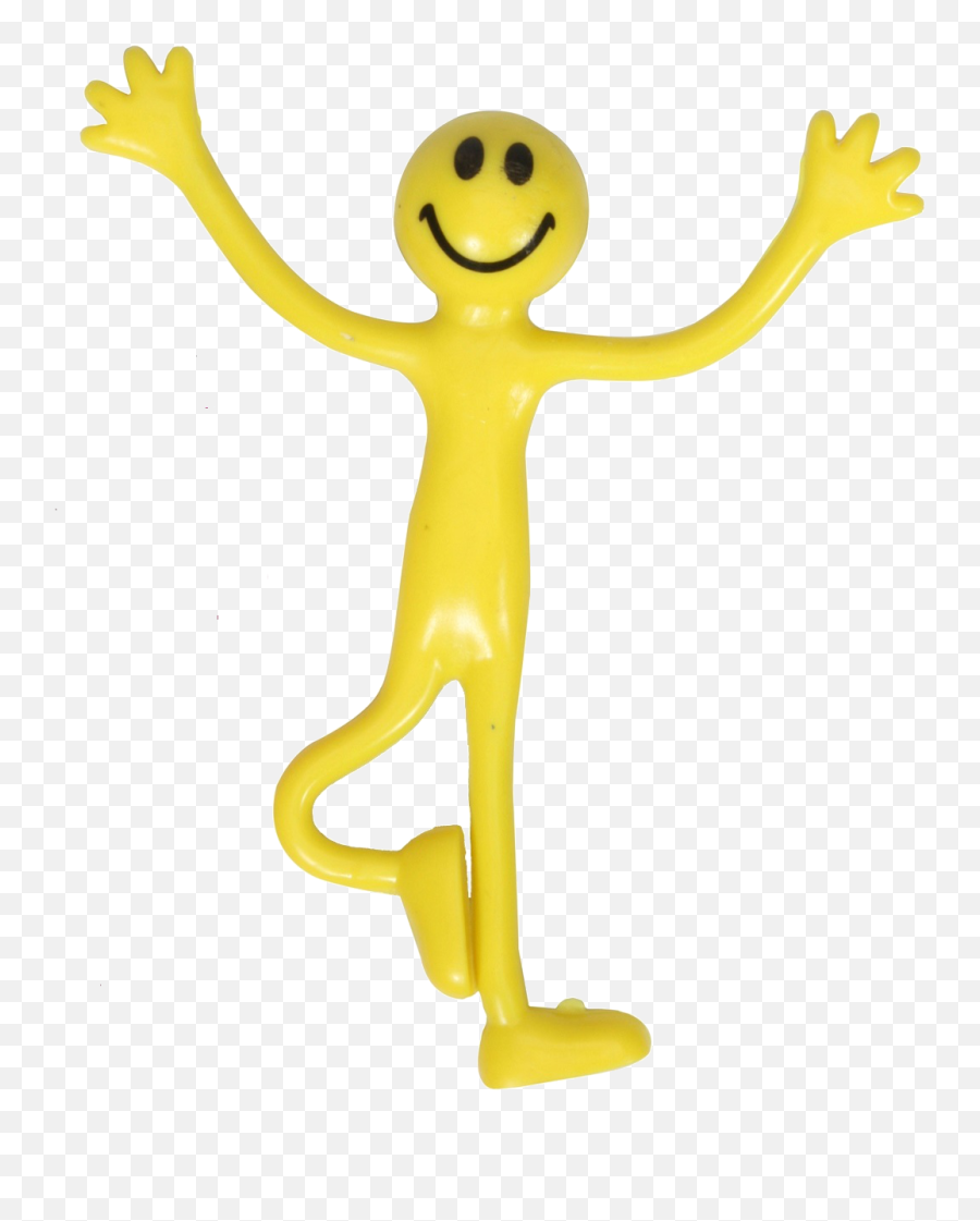 Yellow Smiley Face Bendy Man Toysmith - Bendy Man Emoji,Emoticon Lunch Box
