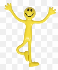 Yellow Smiley Face Bendy Man Toysmith - Bendy Man Emoji,Emoticon Lunch Box