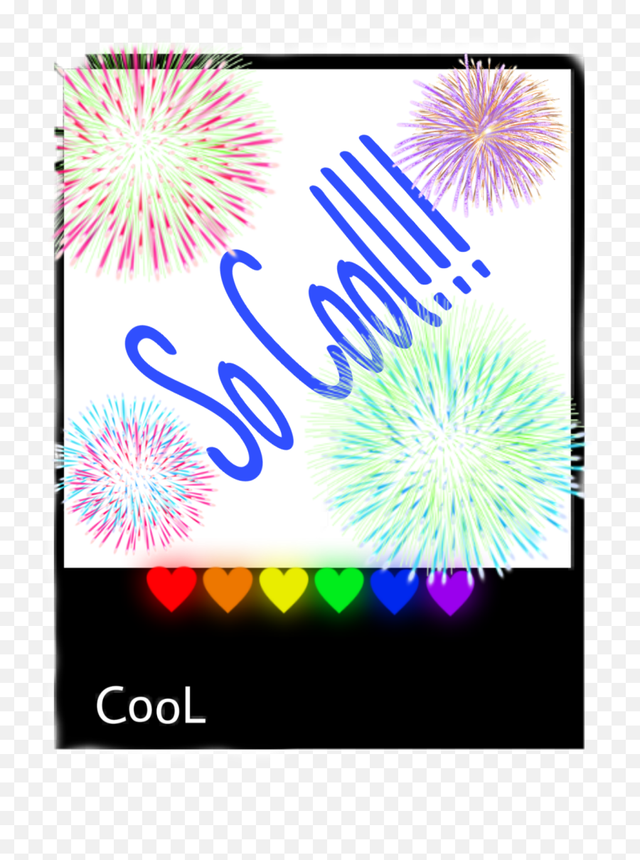 Socool Cool Hearts Fireworks Sticker - Fireworks Emoji,Fireworks Font Emoji