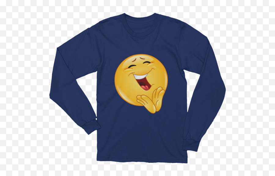 Unisex Clapping Cheerful Emoji Long Sleeve T - Shirt What Devotion Coolest Online Fashion Trends Federal Reserve Bank T Shirt,Claping Emoji