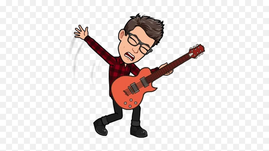 Bitmoji Whatsapp Stickers - Bitmoji Girl With Guitar Emoji,Bass Guitar Emoji Whatsapp