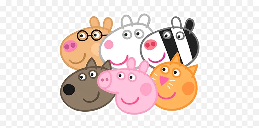 Stickers Para Whatsapp Peppa - Novocomtop 6 Peppa Pig Characters Emoji,Festa Whatsapp Emoticons