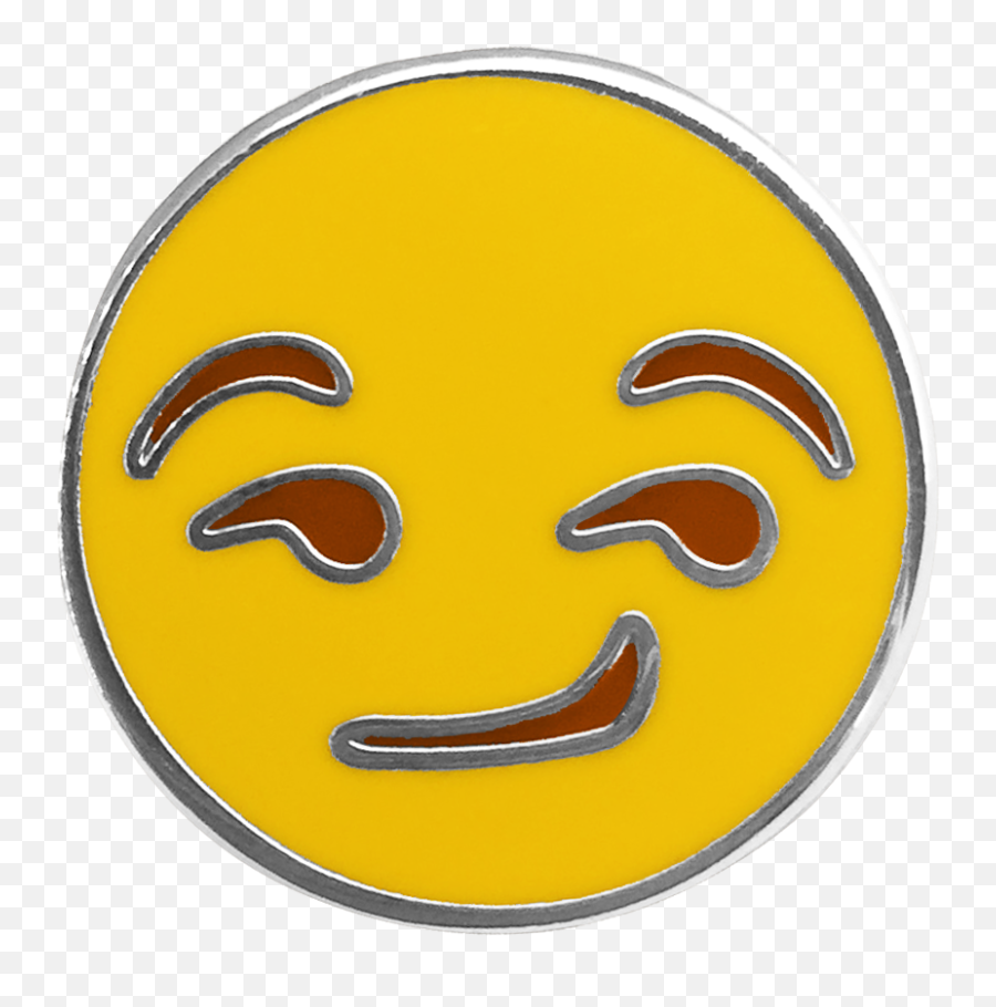 Download Hd Smirk Emoji Pin - Smirking Meme Face,Smirking Emoji