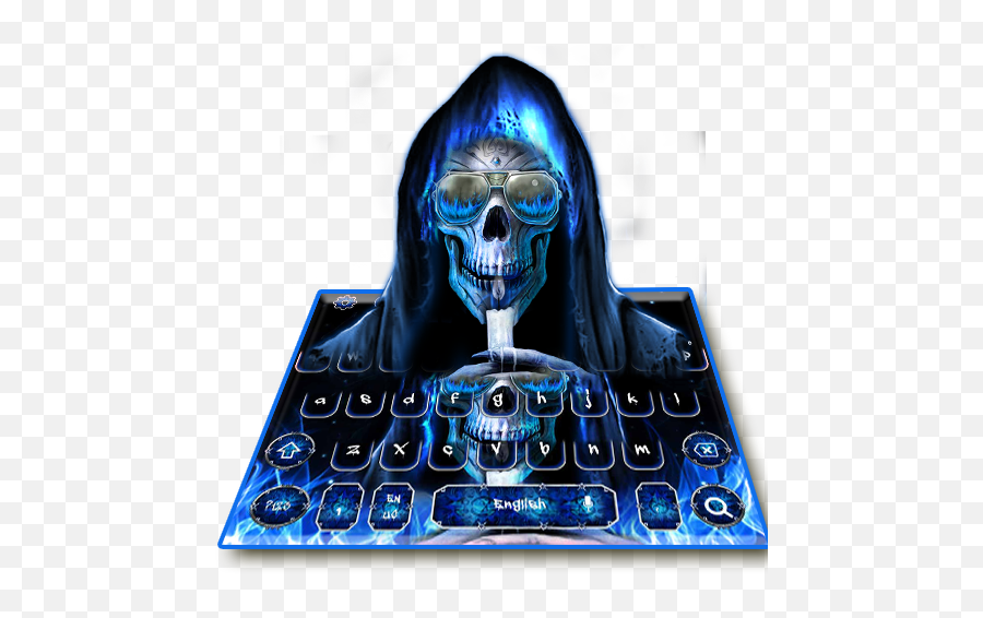 neon-grim-reaper-keyboard-theme-scary-emoji-special-character-text