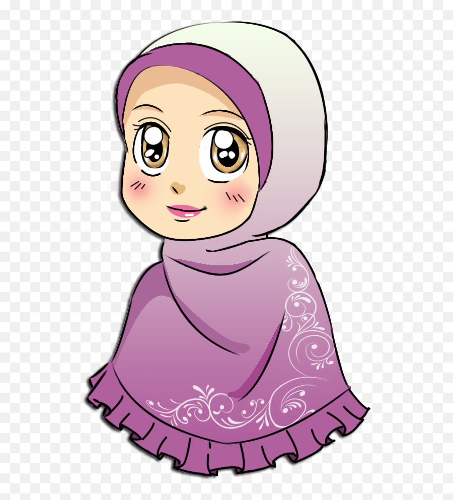 Muslim - Muslim Girl Face Clipart Emoji,Girl Emotions Clipart