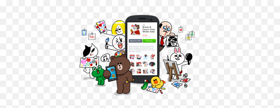 Así Está La Guerra Por La Mensajería Con Whatsapp Como Líder - Line Messenger Emoji,Kakao Emoticons Winter