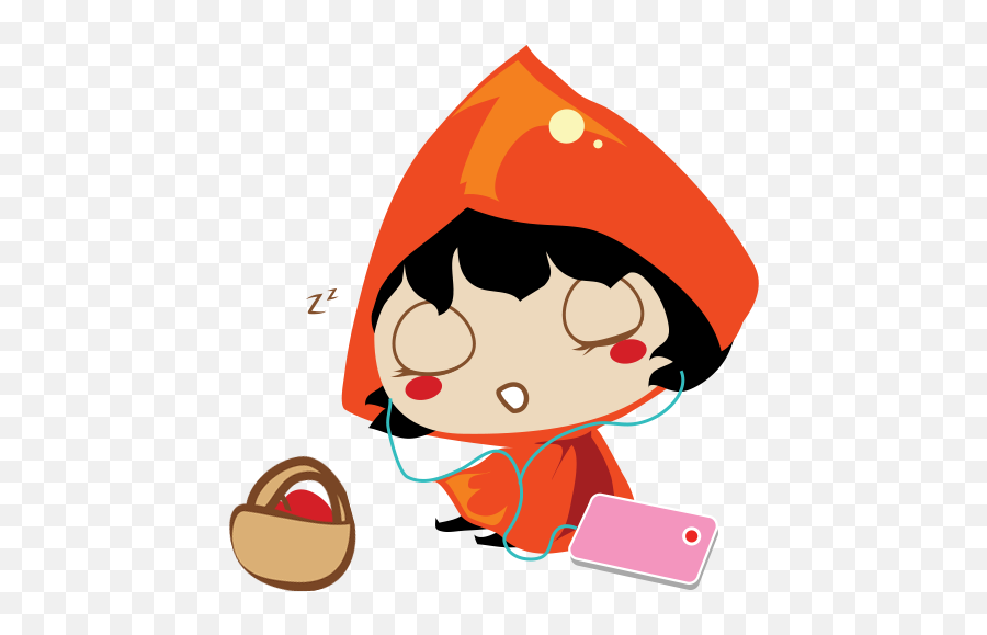 Red Riding Hood Stickers Emoji,Hood Emoji