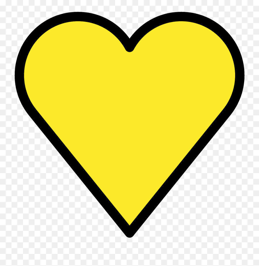 Yellow Heart Emoji Clipart - Horizontal,Yellow Heart Emoji