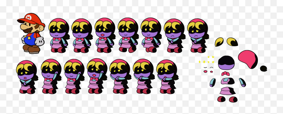 Custom Edited - Paper Mario Customs Twilight Town Fictional Character Emoji,Wife In Emoticon