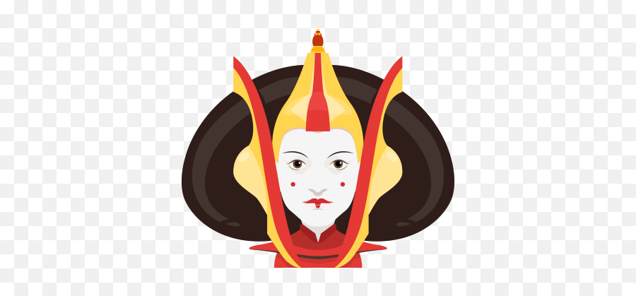 Princess Amidala Star Wars Free Icon Of Star Wars Avatars - Star Wars Illustration Png Emoji,Emoticons Royalty Prncess