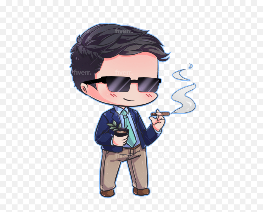 Do A Chibi Drawing Of You Or Your Character By Pichuun Fiverr - Tobacco Products Emoji,Kawaii Emoticons Smoking
