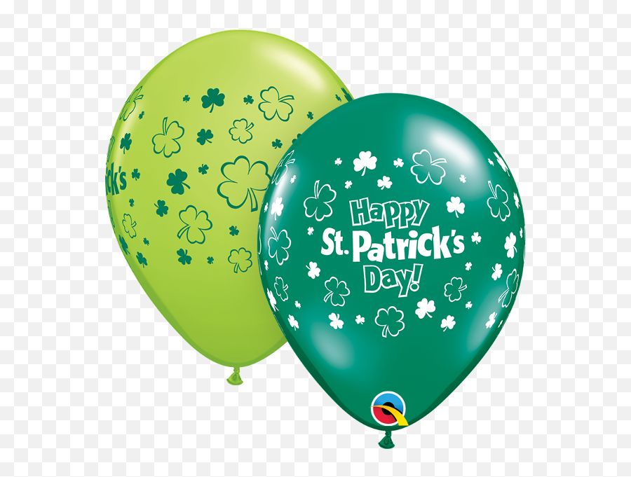 25 X 11 St Patricku0027s Day Qualatex Latex Balloons U2014 Edu0027s - Balloon Emoji,Emoji Paper Plates