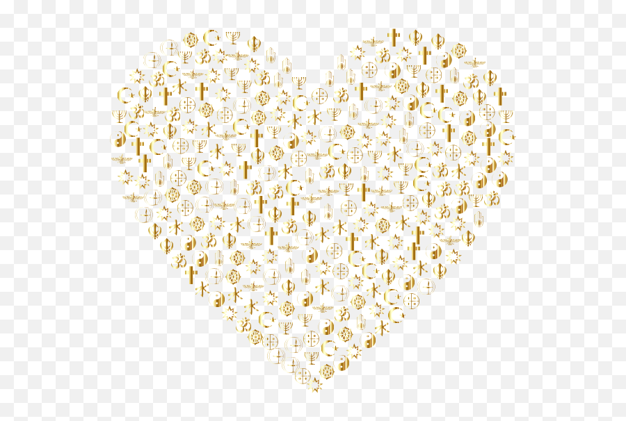 Religious Heart Filled Mark Ii Gold No Bg Free Svg Emoji,Religius Emojis