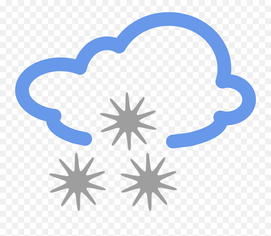 Clipart Snow Symbol Clipart Snow Symbol Transparent Free - Hailstone Weather Symbols Emoji,Snowflake Emoji Png