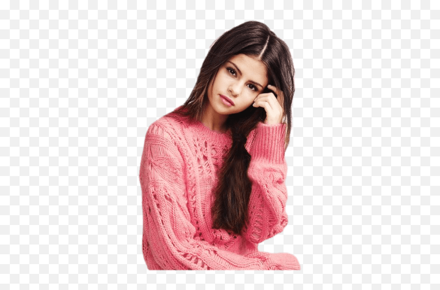 Selena Gomez - Selena Gomez In Pink Sweater Emoji,Selena Gomez Emoji
