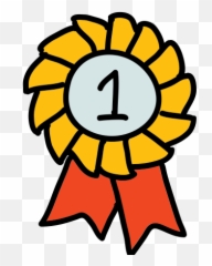 First Place Ribbon Icon In Doodle Style Emoji,Award Ribbon Emoji