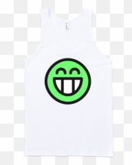 Download Green Smiley Fine Jersey Tank Top Unisex - Smiley Smiley Emoji,Green Emoticon