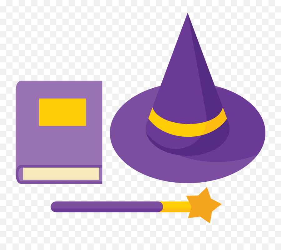 Magic Hat And Wand Clipart - Magic Hat Clipart Emoji,Magic Hat Emoji