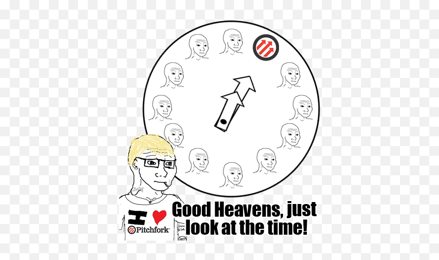 Good Heavens Just Look At The Time - Sharing Emoji,Pitchfork Emotion