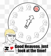 Good Heavens Just Look At The Time - Sharing Emoji,Pitchfork Emotion