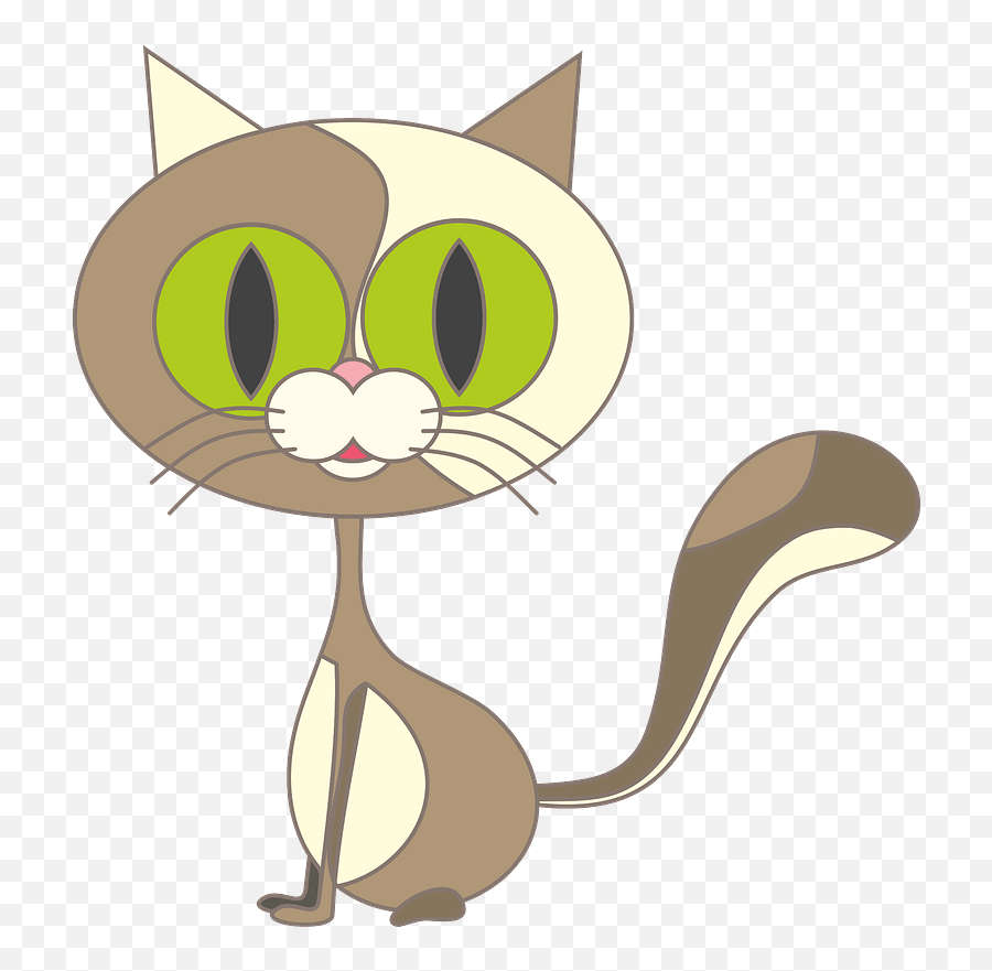 Cartoon Green - Eyed Cat Clipart Free Download Transparent Imagenes De Dibujo Vectoriales Emoji,Sad Cat Emoji