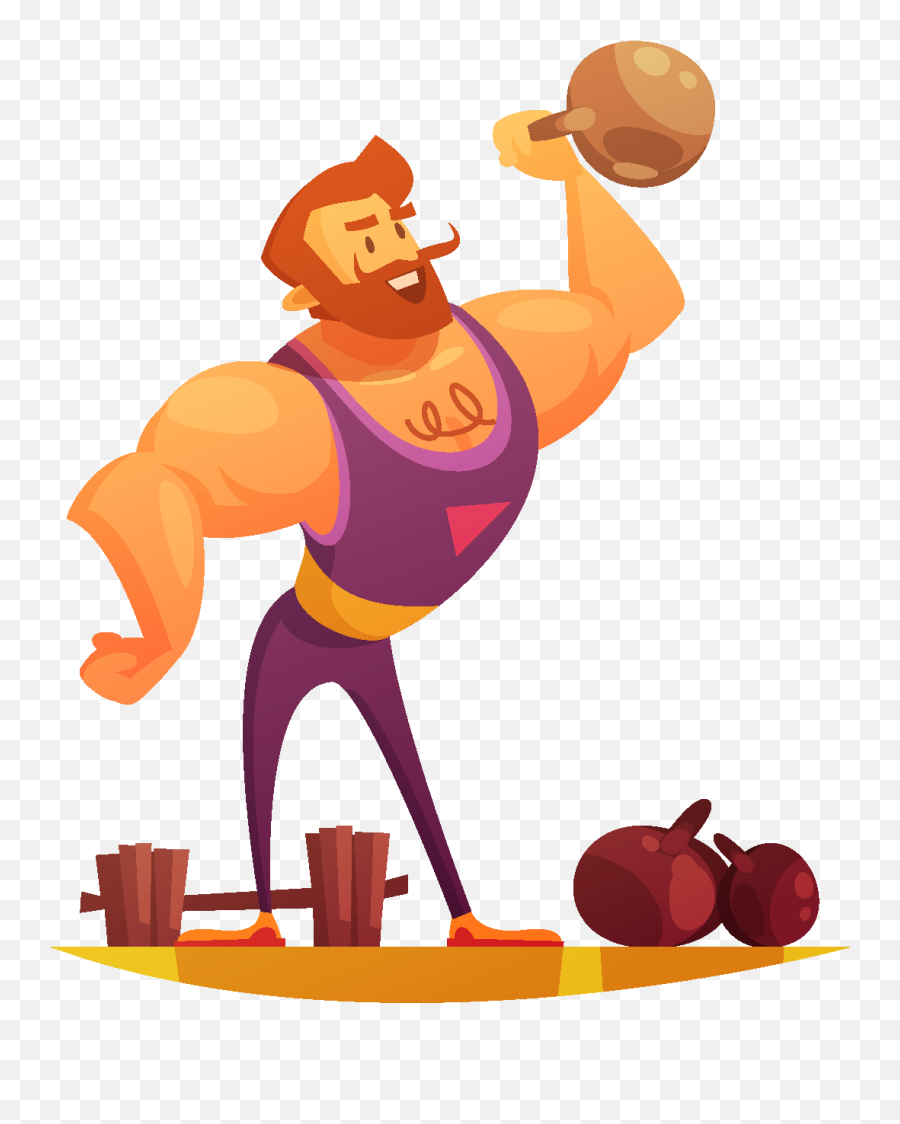 Clipart - Strongman Cartoon Emoji,Strong Man Emoji