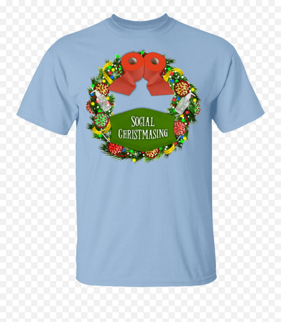 Social Christmasing Wreath 100 Cotton T - Shirt Youth Sizes Social Work Shirts Emoji,Emoji For Snow Skype