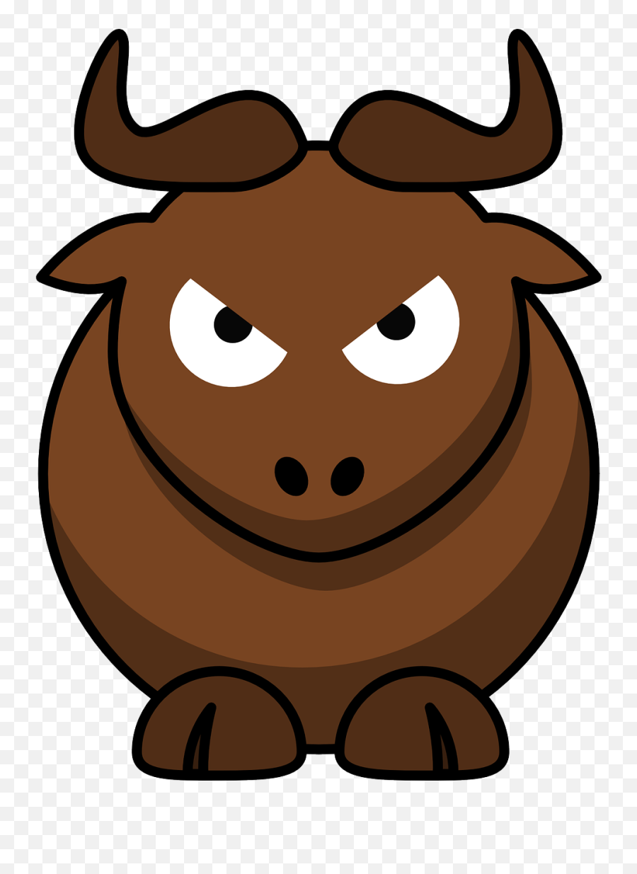 Gnu Angry Animal Cute Funny Png Picpng - Cartoon Gnu Emoji,Funny Facebook Angry Emoticon