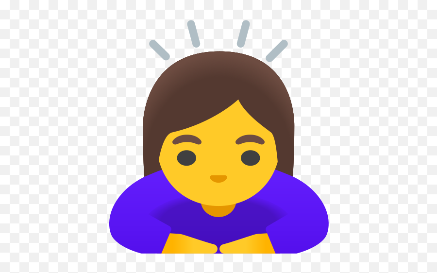 Woman Bowing Emoji - Judge Emoji,Bowing Emoji