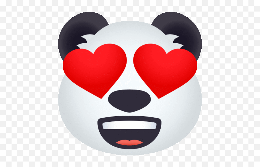In Love Panda Gif - Inlove Panda Joypixels Discover U0026 Share Gifs Gif Emoji,Kermit Heart Emojis