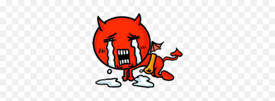 Little Devil Sticker - Fictional Character Emoji,Devil Emoji On Macbook