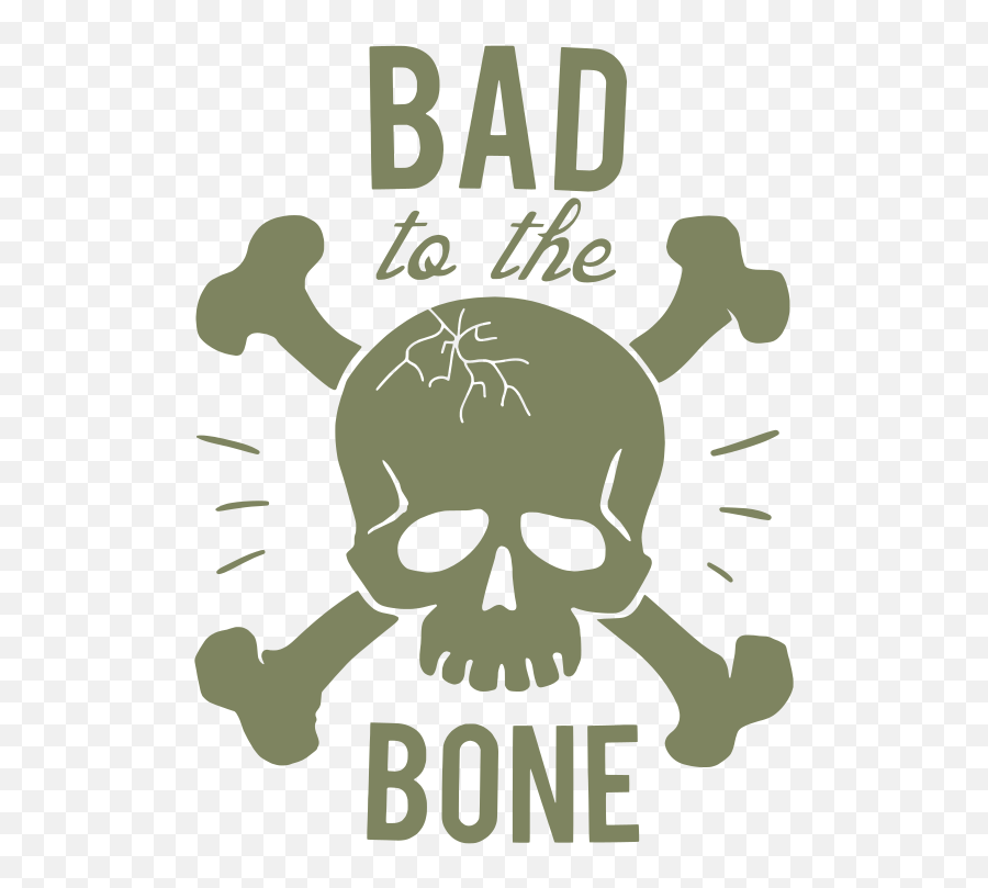 Bad Bone Skull Logo Free Svg File - Svgheartcom Skull And Crossbones Sticker Emoji,How To Make Skull Emoticon