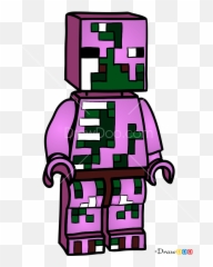 How To Draw Zombie Pigman Lego Minecraft - Fictional Character Emoji,Where To Get Drawn Hd Emotions For Minecraft Images