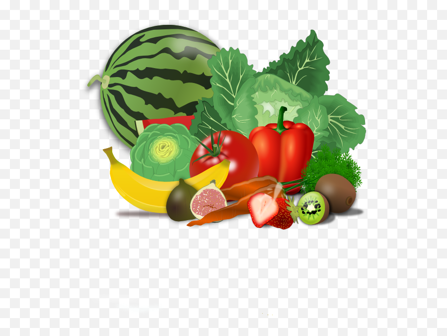 Clip Art Free Fruit And Vegetables - Transparent Background Healthy Food Clipart Emoji,Emoticons 12x12