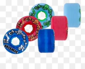 Seismic Crybaby 84a Longboard Wheels Opaque Blue Elixer 62mm - Synthetic Rubber Emoji,Six Emotions Wheel