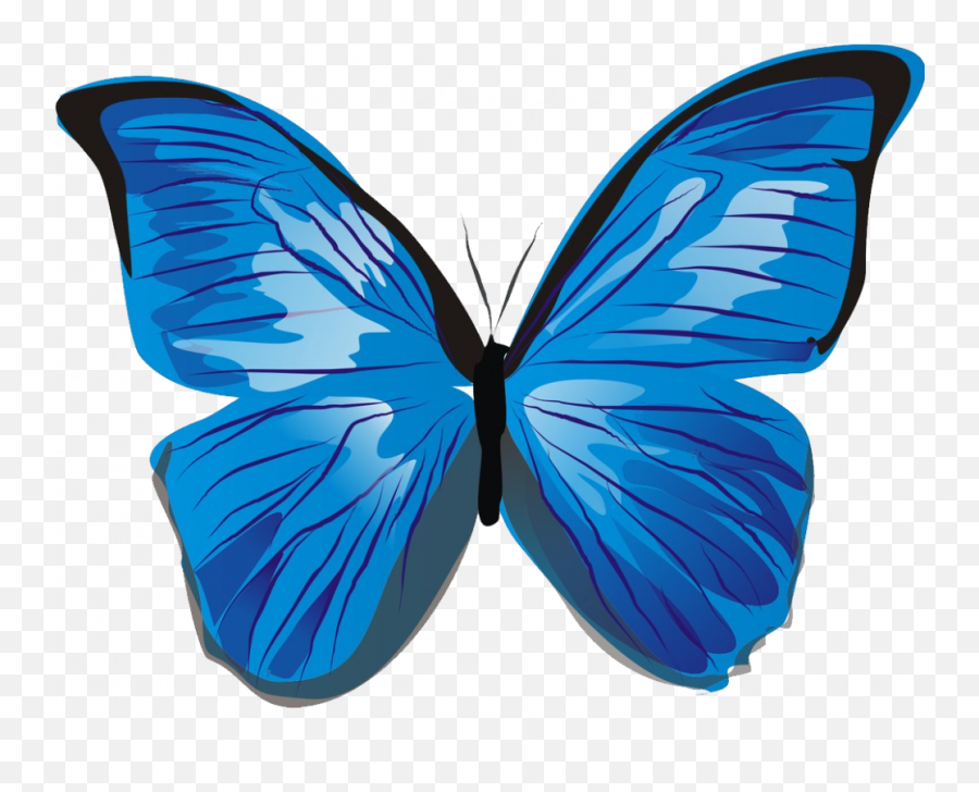 Blue Butterfly Png Image Transparent - Blue Butterfly Clipart Emoji,Purple Butterfly Emojis