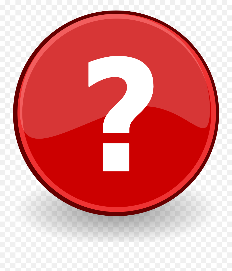Emblem - Red Question Icon Png Emoji,Emotion Icon Red