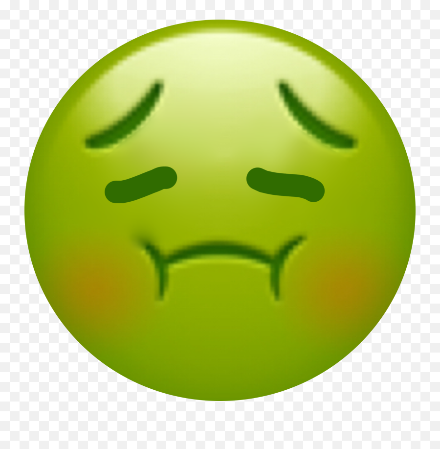 Emoji Emojiiphone Nojo Verde Sticker By Taii - Green Face Emoji,Emoji Invitation Template
