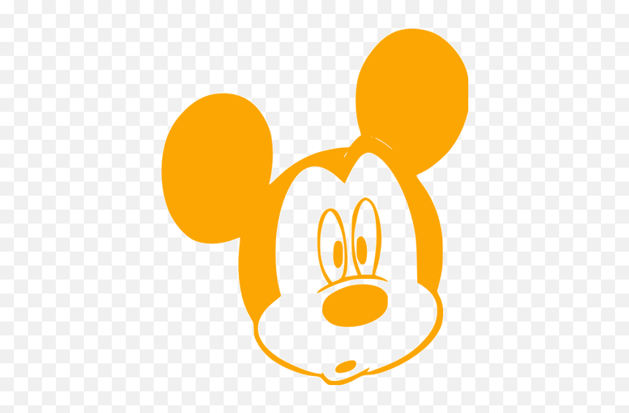 Orange Mickey Mouse 36 Icon - Free Orange Mickey Mouse Icons Mickey Mouse Vector Emoji,Emoticon Of A Mouse