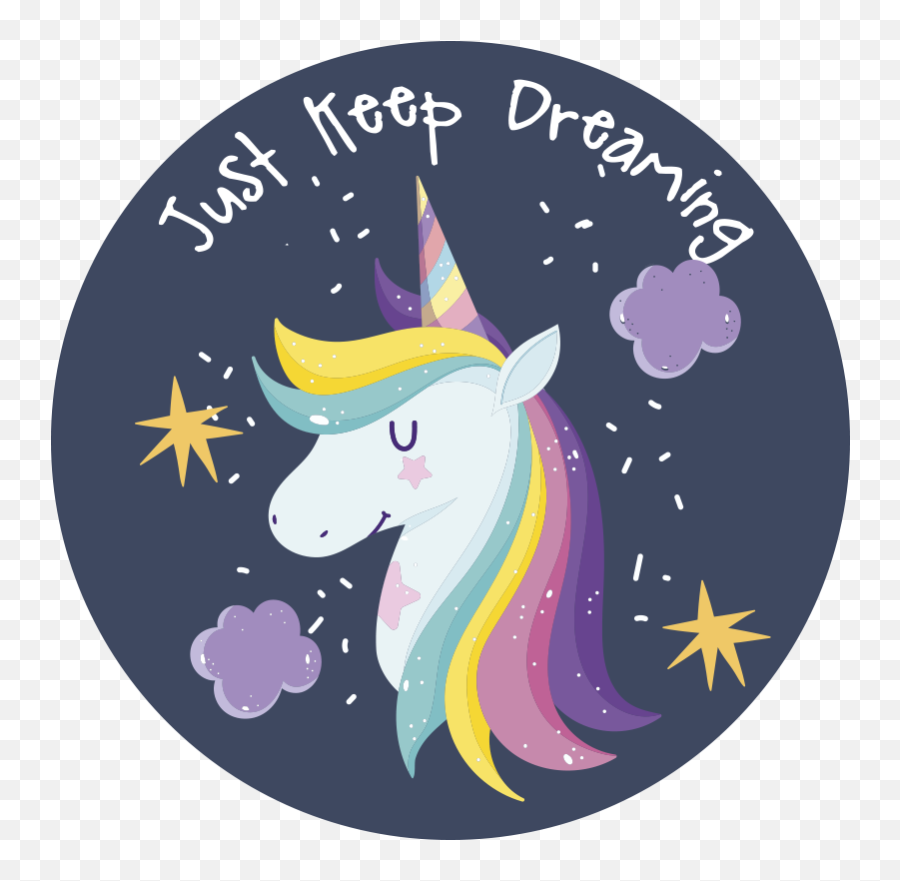 Just Keep Dreaming With Unicorn Kids Vinyl Carpet - Unicorn Emoji,Dreaming Emoji