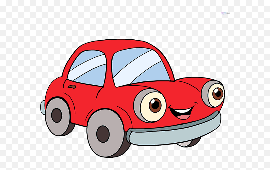 Cartoon Cars Drawings - Cartoon Clipart Car Png Emoji,How To Draw Different Emotion Cartoon Moutha