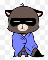 Gif Stickers - Cartoon Raccoon Transparent Gif Emoji,Moveable Emojis