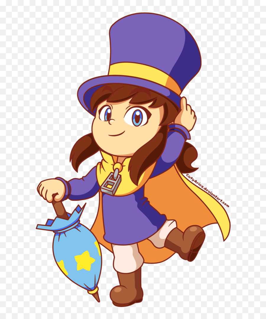 Hat Kid Incomplete - Video Game Characters Ak1 Mugen Hat In Time Hat Kid Emoji,Little Girl Smug Emoji