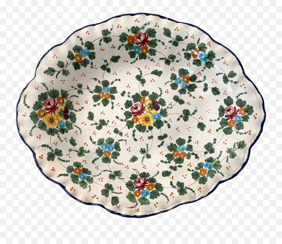 Vintage Made In Italy Hand Painted Serving Plate Trays - Serving Platters Emoji,Emoji Paint Platter