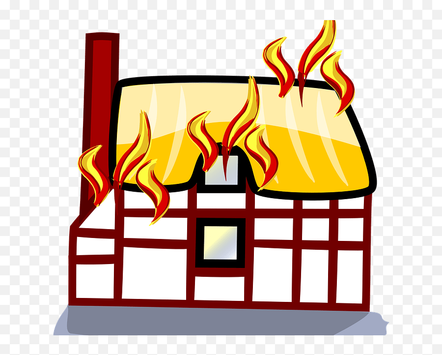 Bridge Clipart On Fire - Building On Fire Cartoon Png Emoji,Funny Animated Truck Emojis
