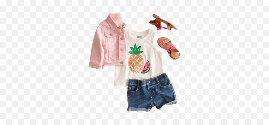 Crazy 8 - Toddler Girl U0026 Kid Girl Pineapple And Watermelon Girls Dress Emoji,Emoji Sleepwear